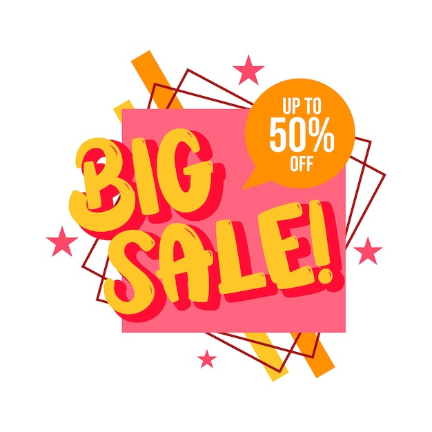 Big sale special offer vector illustration.