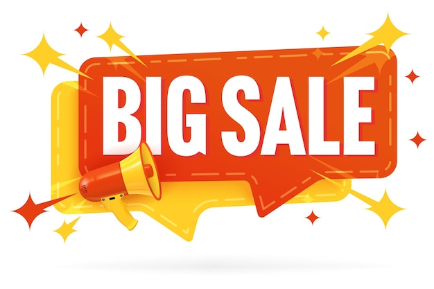 Big sale sticker announcement