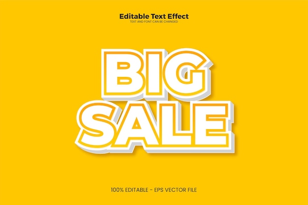 Big sale style editable text effect in modern trend style