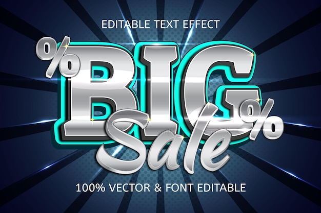 Big sale style luxury editable text effect