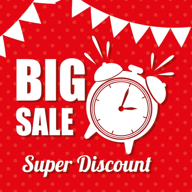 Vector big sale super discount clock