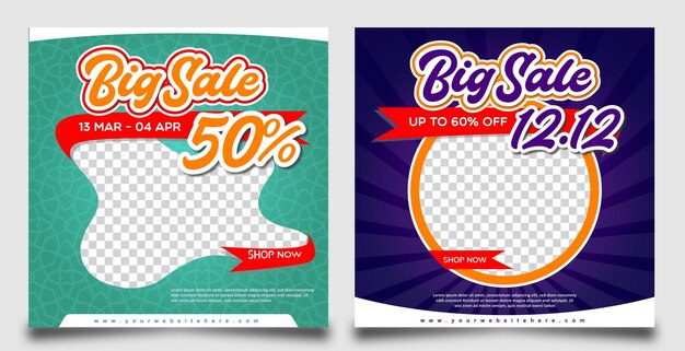 Vector big sale template banner poster