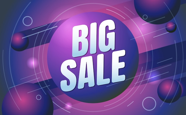 Big sale template banner vector background for banner, poster, flyer