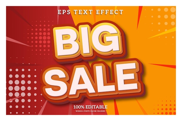 Vector big sale text effect design