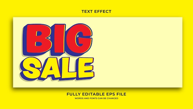 Vector big sale text effect editable text