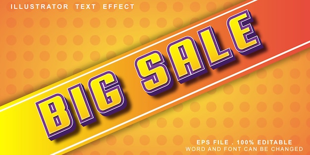 Vector big sale text effect editable