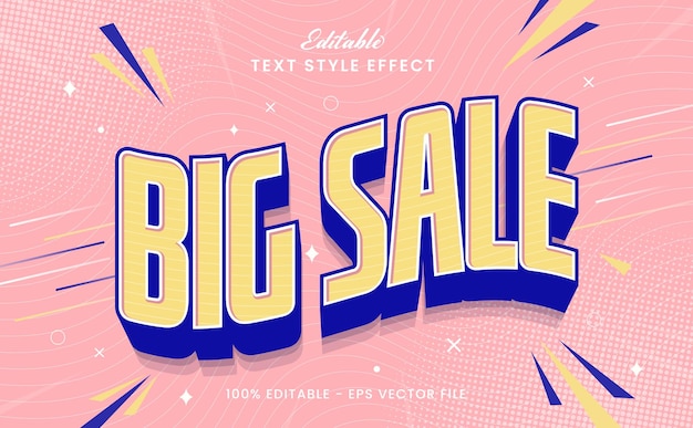 Big sale text effect editable