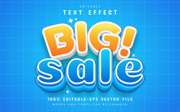 Big sale text effect editable