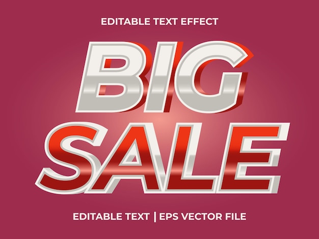 Вектор Большой текстовый эффект продажи
