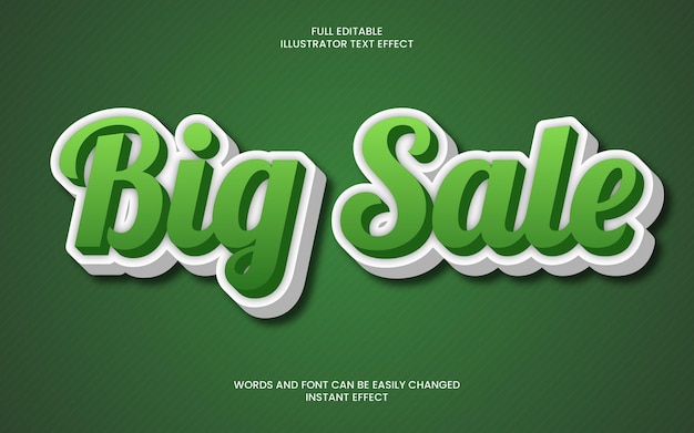 Big sale text effect