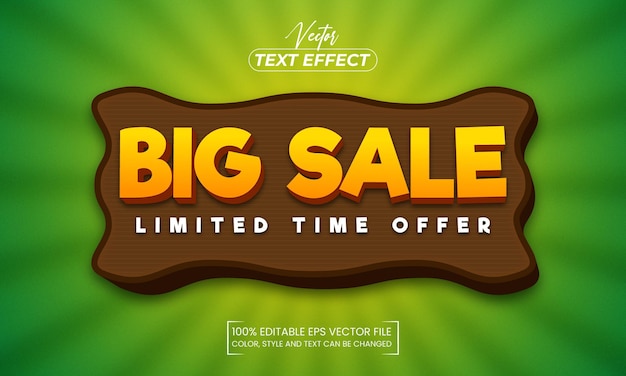 Big sale text style effect design