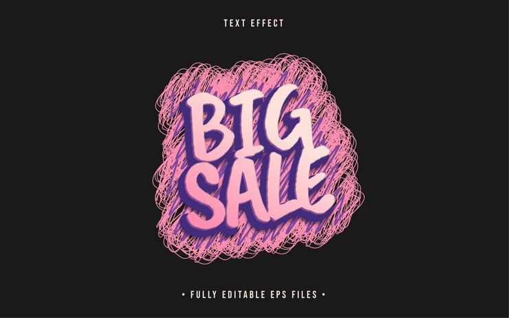 Vector big sale vector editable text effects