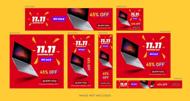 big sale web ad banner collection