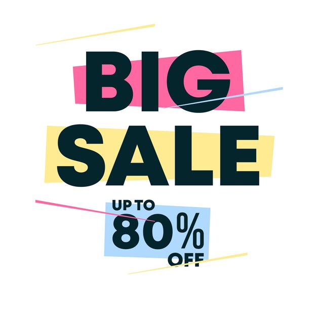 Шаблон дизайна веб-баннера Big Sale