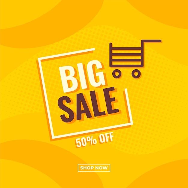 big sale yellow and black abstract sale banner promotion elegant