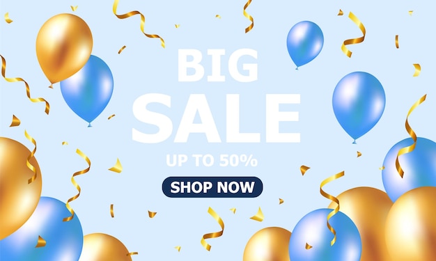 Big Seasonal Final sale text special offer celebrate background with gold and pink air balloons Realistic vector stock design for shop and sale banners grand opening party flyer