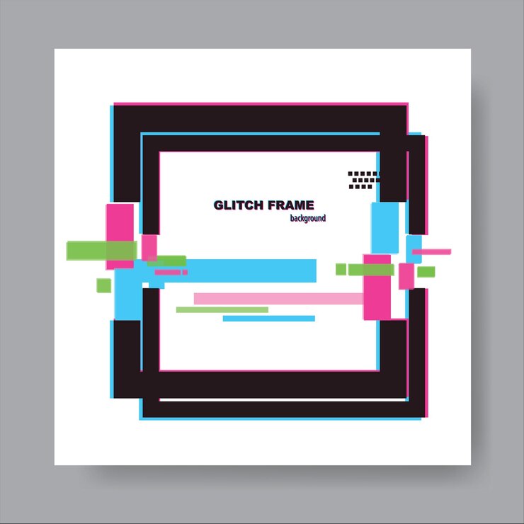 Vector big set of banners in digital glitch style vector discount promotion trendy background