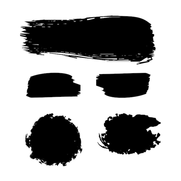 Big set of brush strokes Vector File