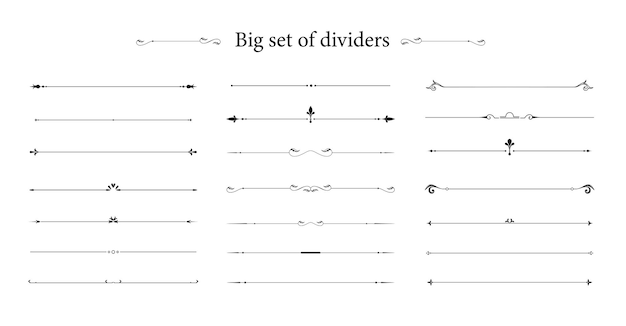 big set of divider vector