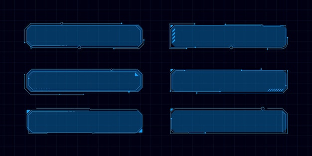 Большой набор футуристических элементов hud, виртуальная графическая сенсорная векторная иллюстрация пользовательского интерфейса