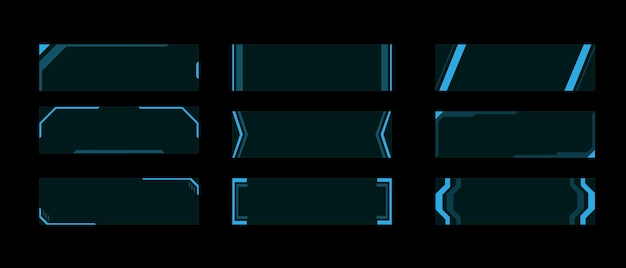 Vector big set of futuristic hud elements virtual graphic touch ui