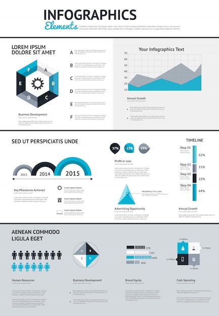 Infographic 요소의 큰 세트