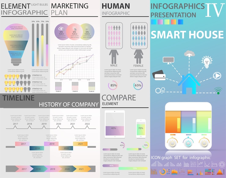 Vector big set of infographic