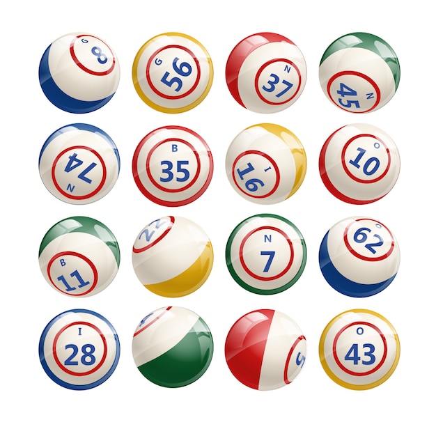 Big set of lottery bingo balls