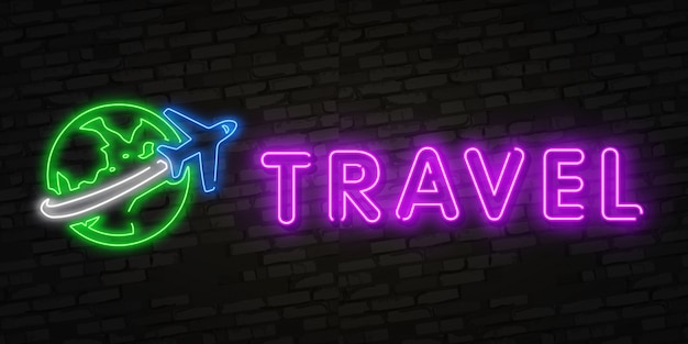 Большой набор стиля summer travel neon