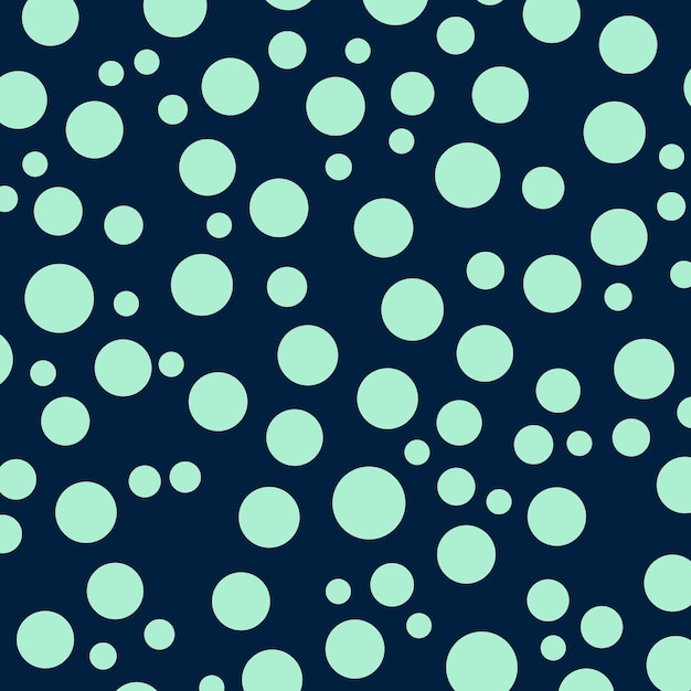 Vector big and small pastel and black seamless polka dots pattern background