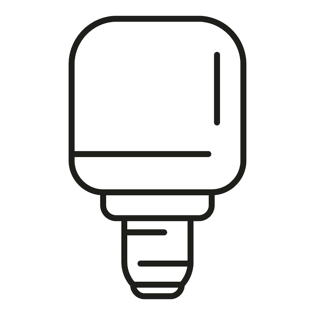 Big smart lightbulb icon outline vector Good remote Home light