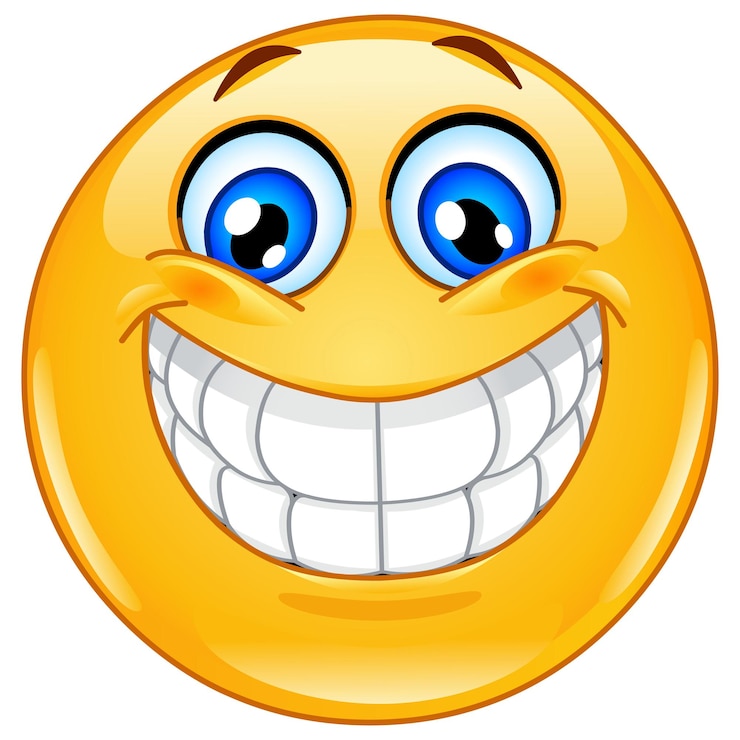 Vector big smile emoticon