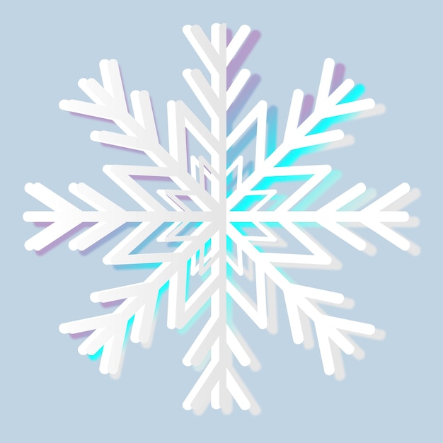 Big snowflake with gradient on background