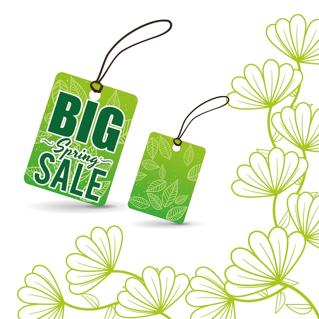 Big spring sale tag price flowers