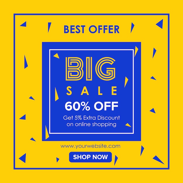 Vector big summer sale offers banner design