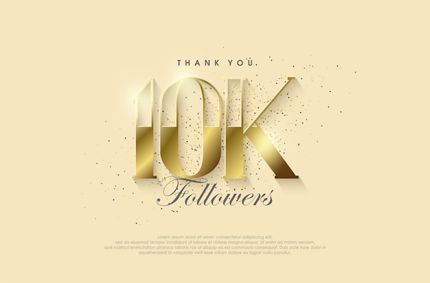 A big thank you to 10k followers with a shiny luxury gold design