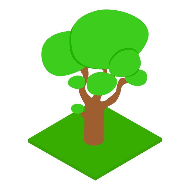 Vector big tree icon isometric illustration of big tree vector icon for web