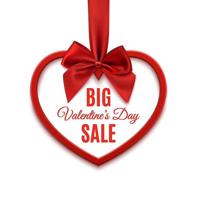 Big Valentines day sale poster template