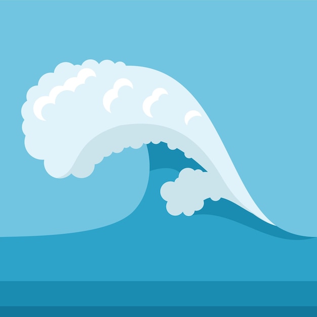 Big Wave Isolated Background