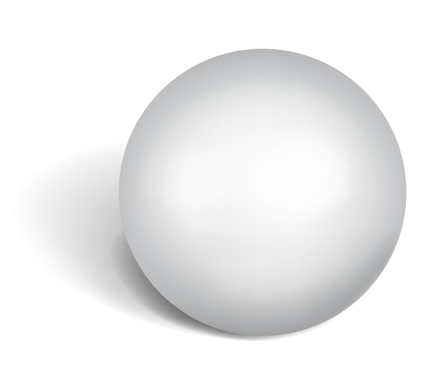 Big white sphere with shadow