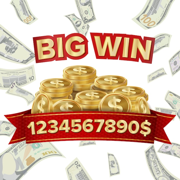 Big win banner for online casino