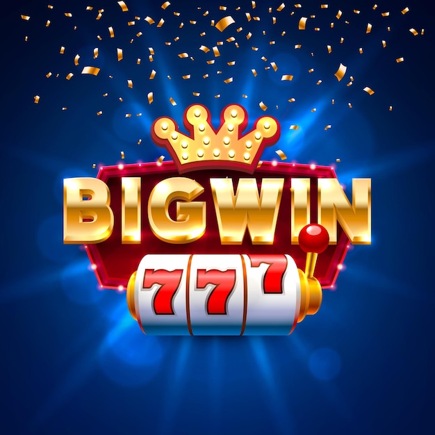 Testo del banner del casinò big win sullo sfondo della scena. illustrazione vettoriale