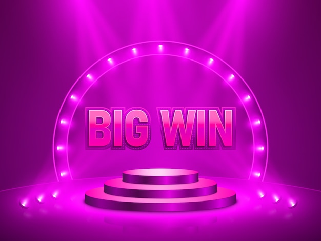 Big win casino banner for text