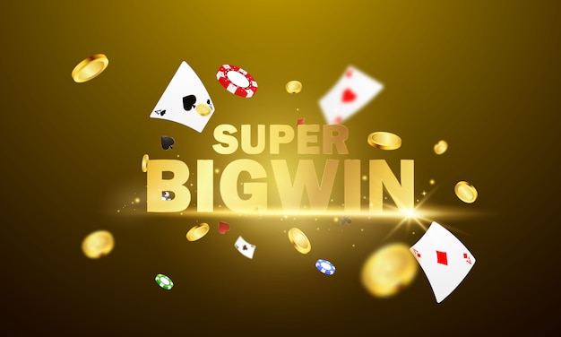 Big win Casino Luxury vip invitation with confetti Celebration party Gambling