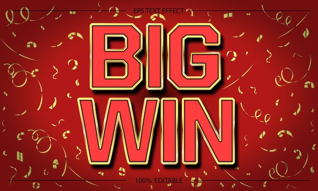 Big win text effect