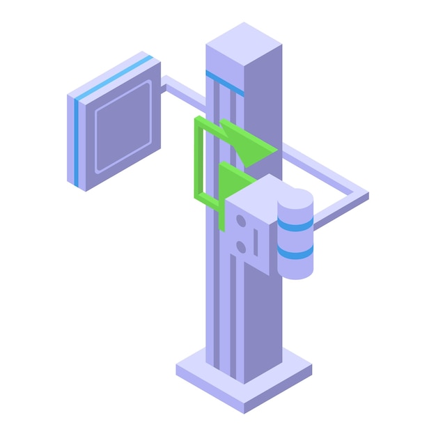 Vector big xray scanner icon isometric vector medical device xray clinic