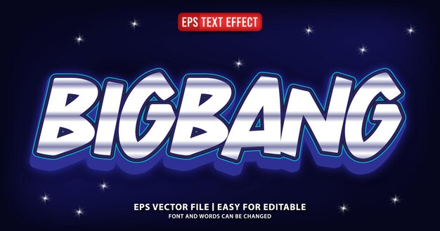 bigbang editable text effect vector