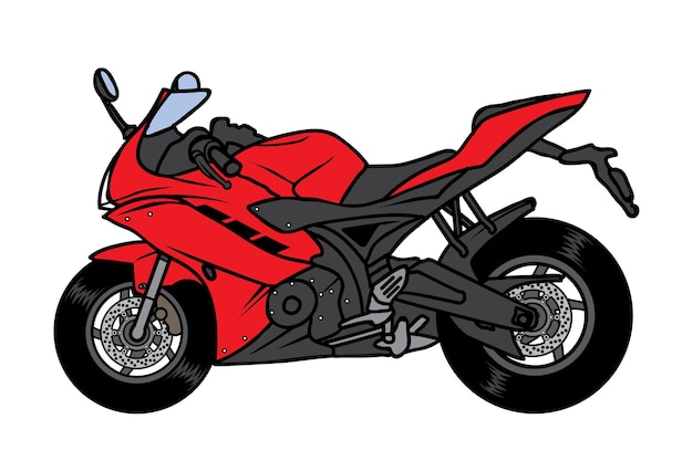 Bigbike Sport motorfiets Cartoon