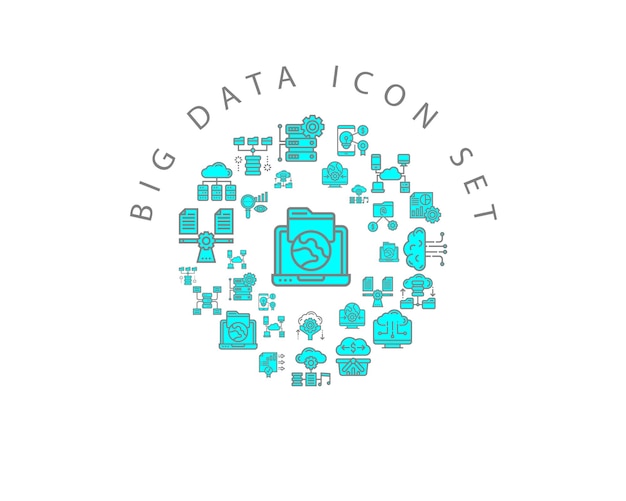 Bigdata icon set design