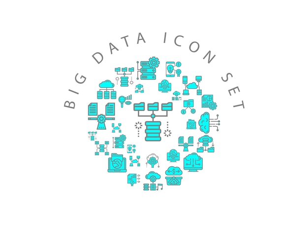 Bigdata icon set design